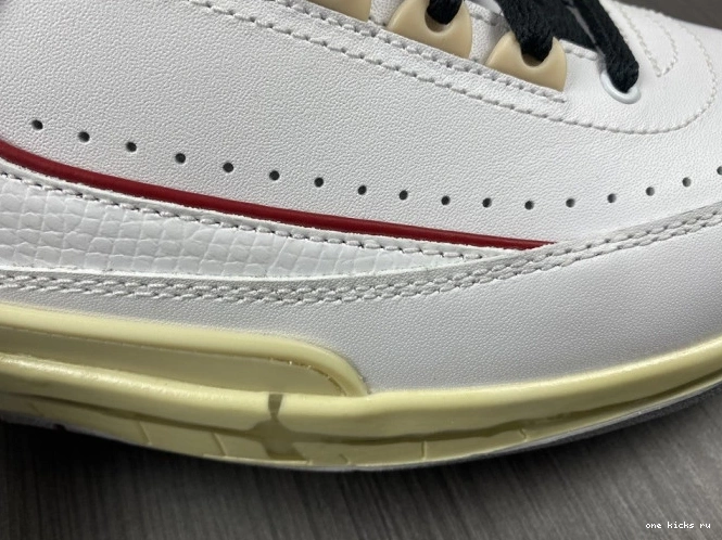 Rep Onekick Low DJ4375-106 Jordan White 2 SP Off-White Retro Red 0722